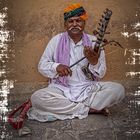Musikant, Amber Fort Jaipur, Indien