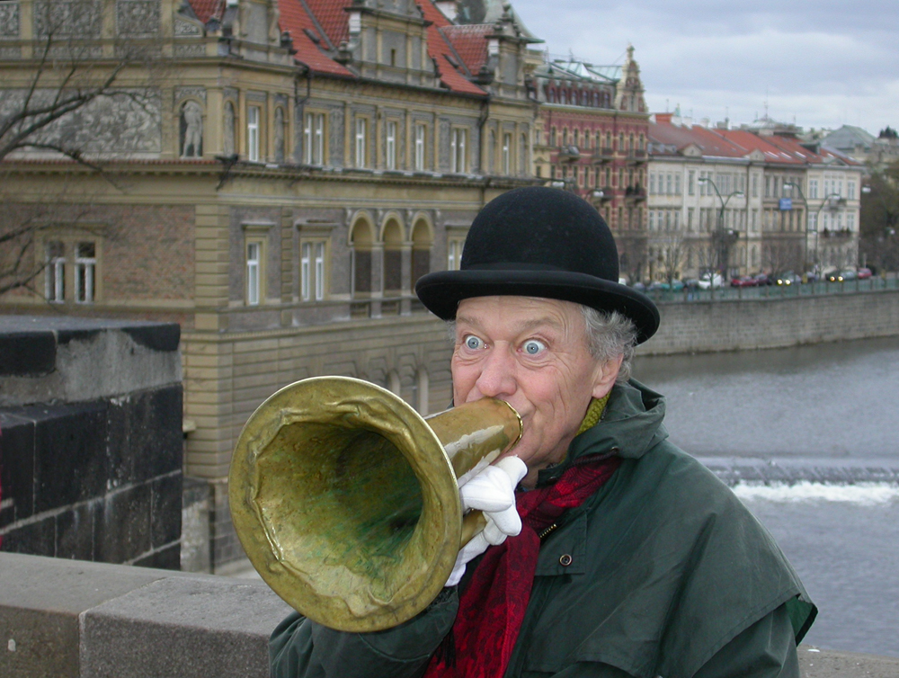 Musiker auf der Brücke in Prag