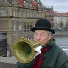 Musiker auf der Brücke in Prag