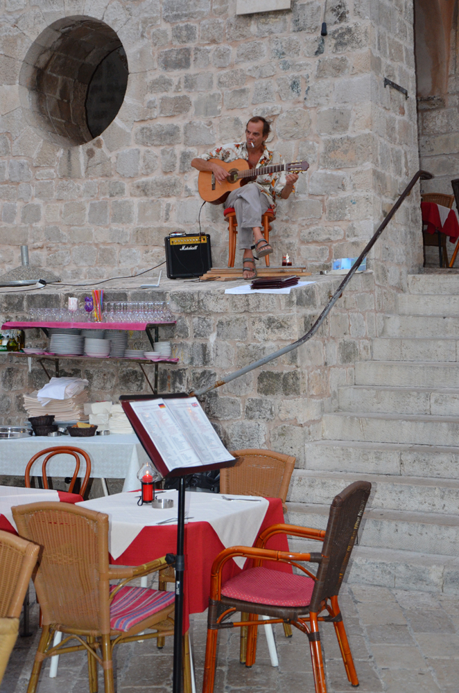 Musiker im Straßencafé, Dubrovnik