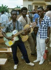 Musiker in Loubomo, Republik Kongo 1983