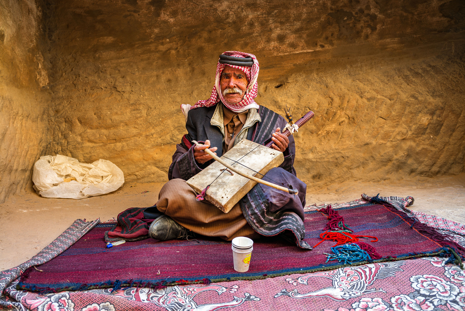 Musiker in Petra, Jordanien