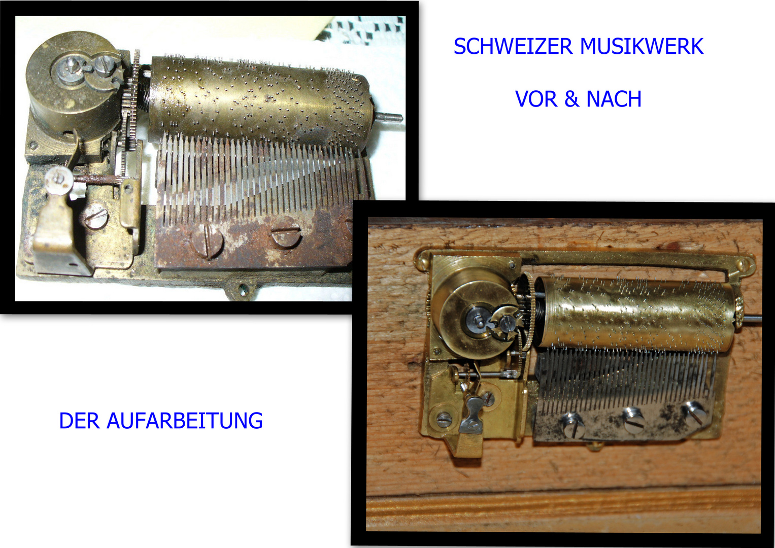 Musikwerk vor & nach der Aufarbeitung