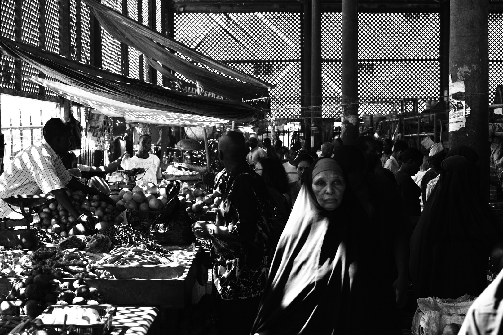 Muslim woman in Mombasa market