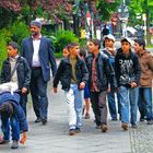 muslimische Jugendliche in der Koranschule am Sonntagmorgen