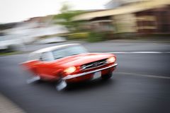 Mustang driving home