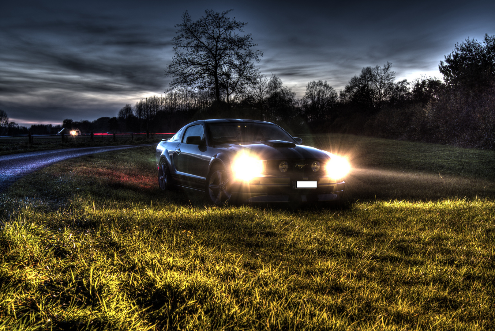 Mustang HDR beim Sonnenuntergang