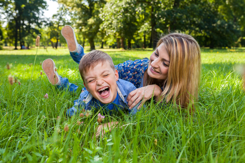 Mutter mit Sohn