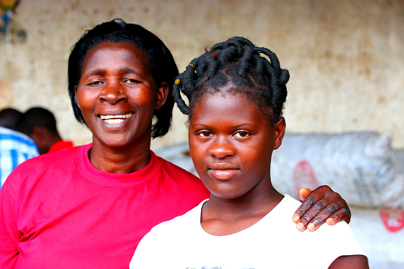 Mutter und Tochter at Mzuzu Market