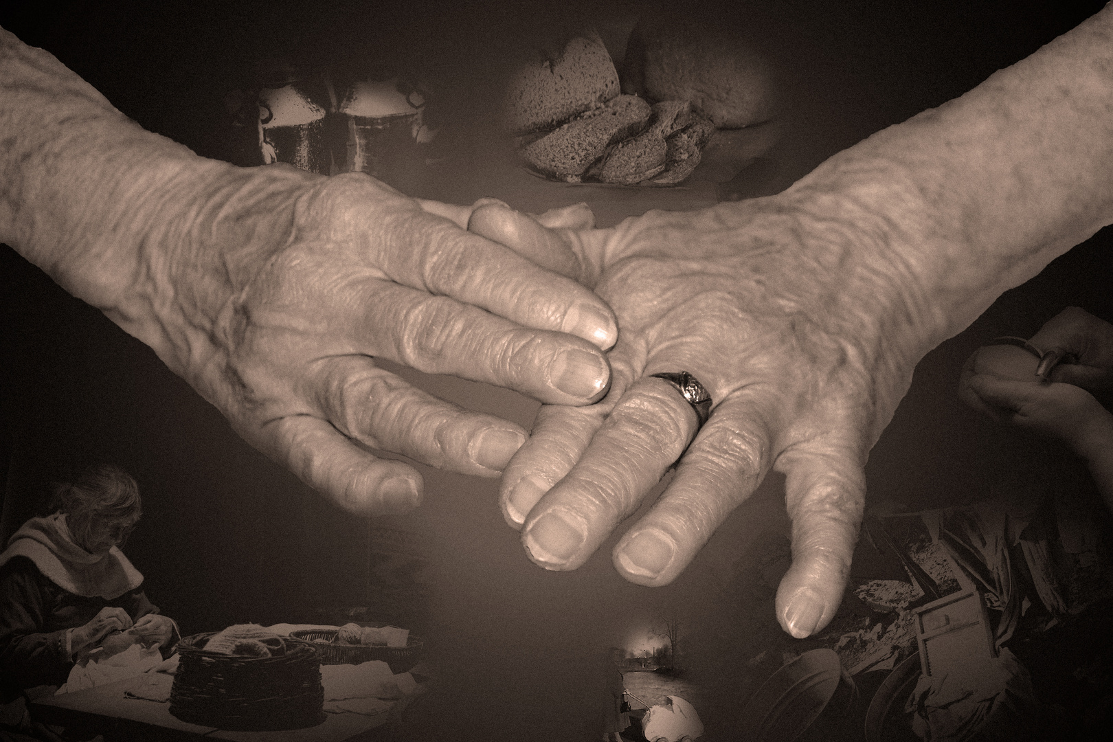 Mutters Hande Foto Bild Digiart Challenge 1 Kunst Der Hande Composing Bilder Auf Fotocommunity
