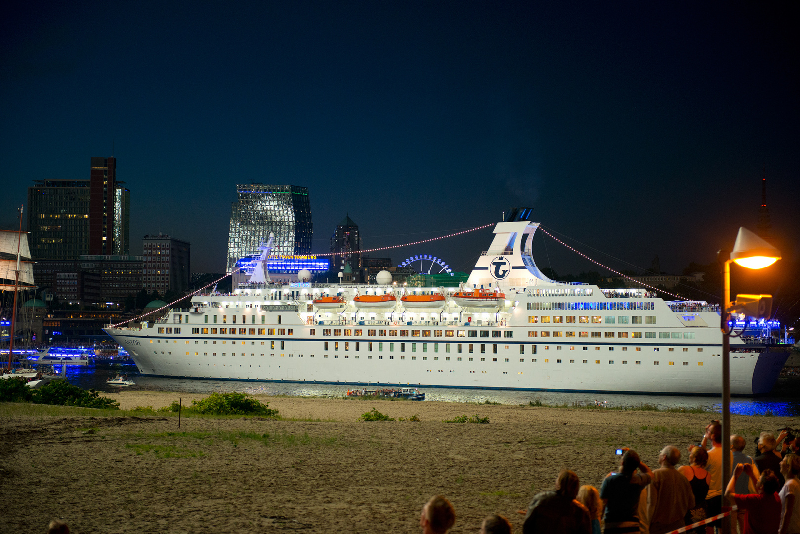 mv Astor leaving Hamburg at the Cruise Days 2012