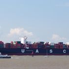 "MV Barzan" auf der Elbe im Erstanlauf zum Hamburger Hafen.