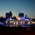 mv Deutschland leaving Hamburg