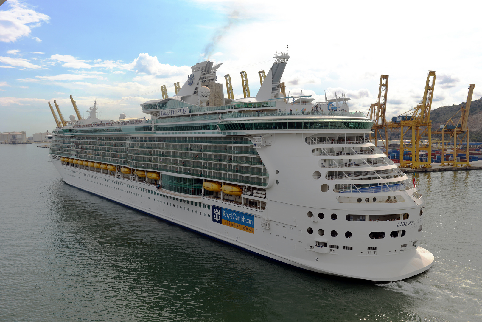 mv Liberty of the Seas leaving Barcelona on 15th June 2014