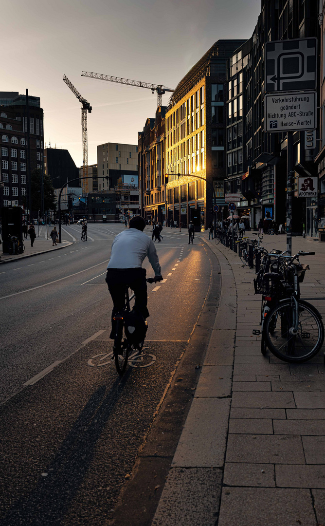 My bike in sunset