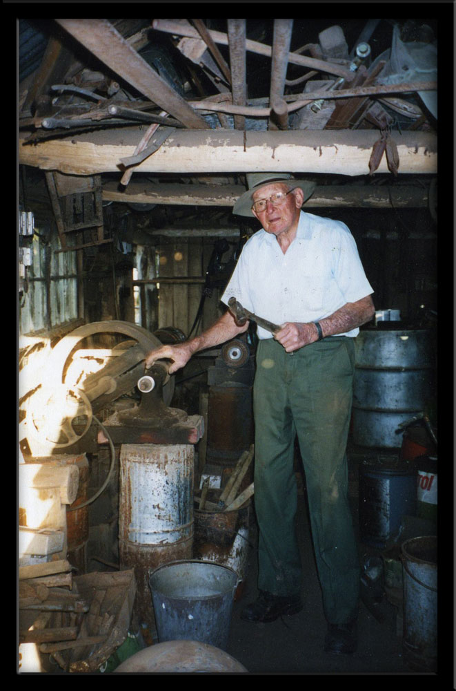 My Dad In His BLack Smith Shop.