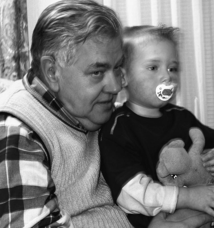 my dad with my son