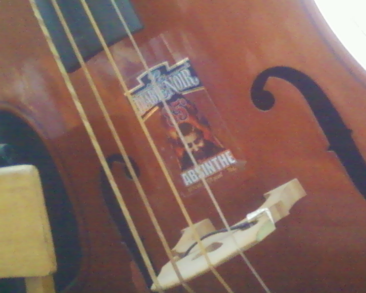 my Doghouse UprightBASS with 85° ABSINTH Logo