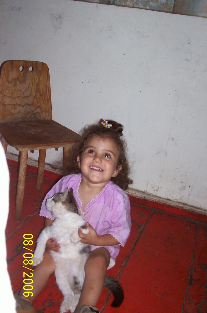 My Ester and our cat-Mrut