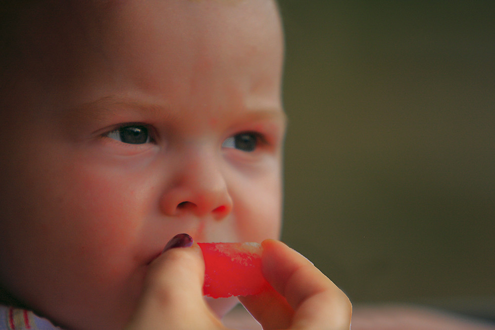 my first strawberry....