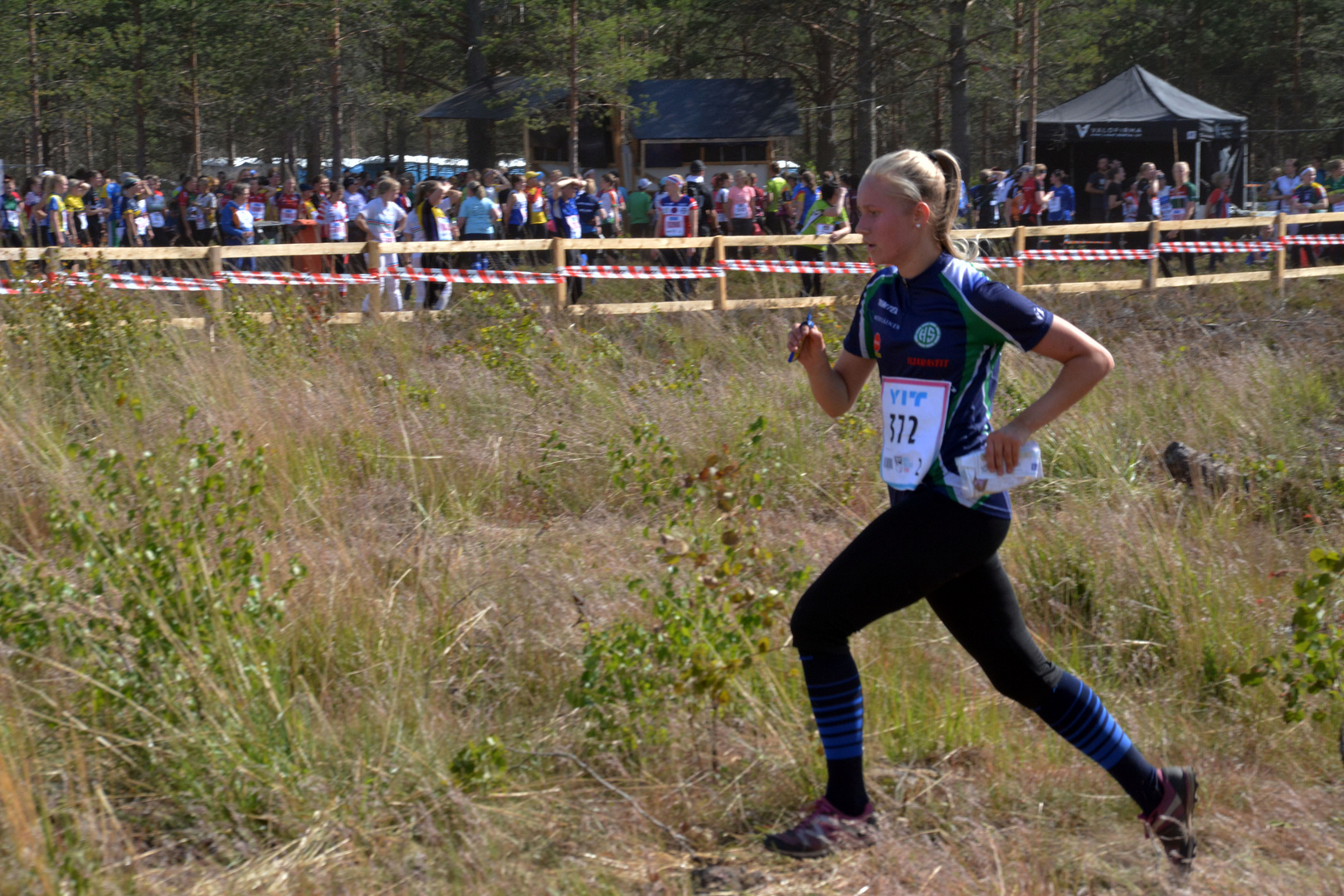 My grandchild in Orientering competition Jukola. She rice her team 183 place. 