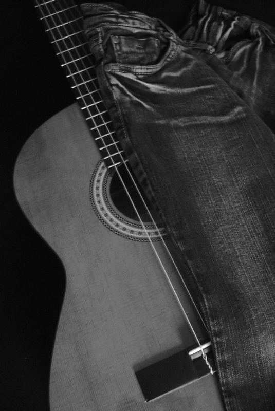 My guitar and old blue jeans...