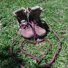 my hiking boots on the lawn