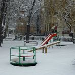 My hometown: Playground in the snow
