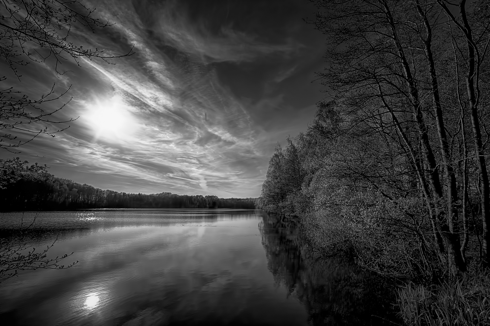 My lake in bw