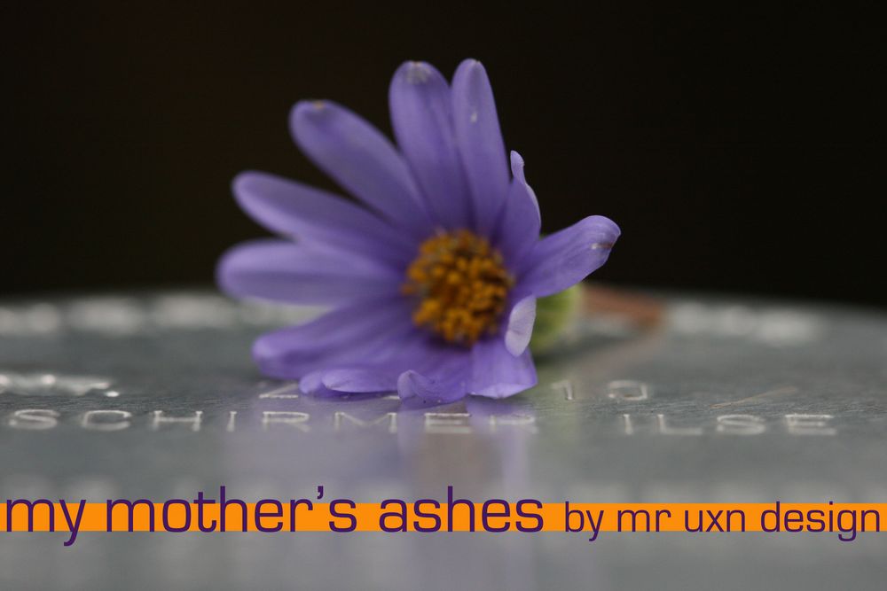 "MY MOTHER'S ASHES"