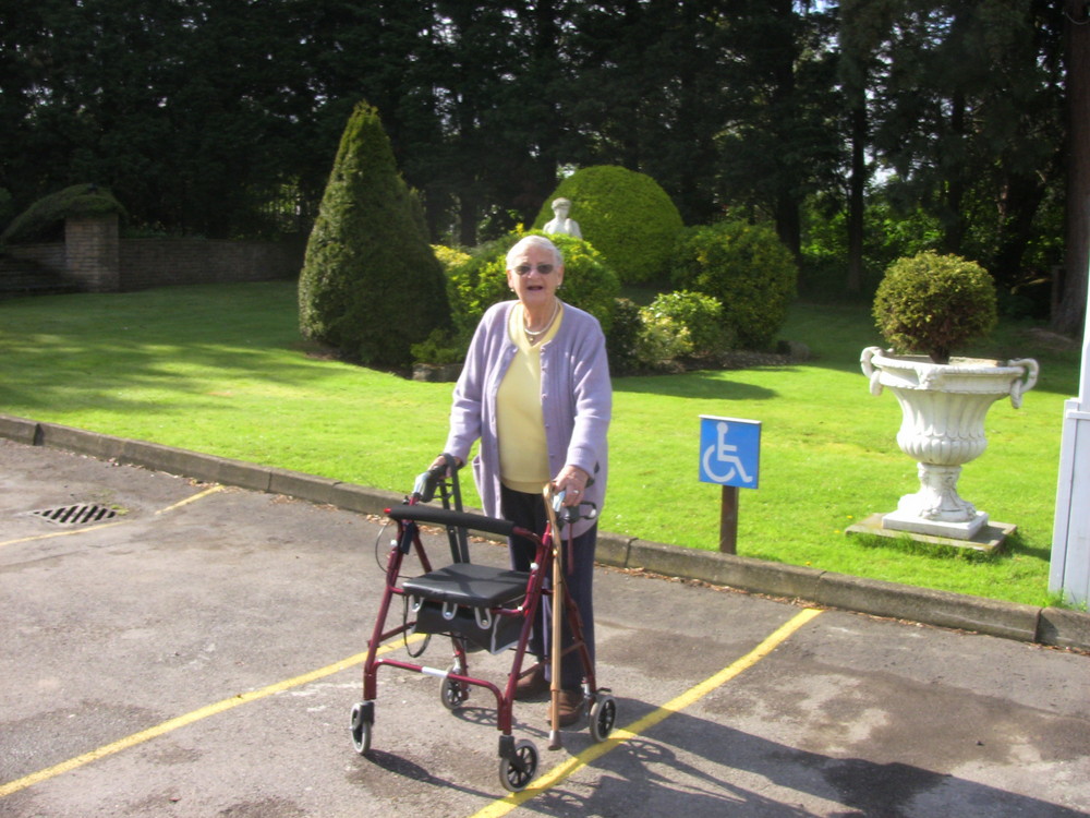 My Mum finding a parking space.