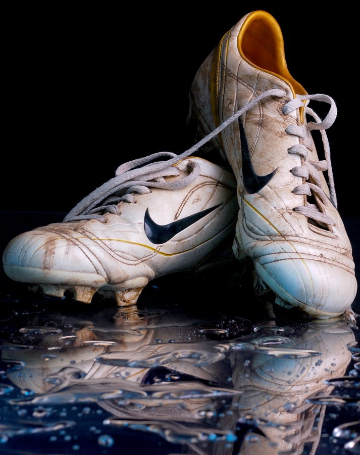 old soccer shoes