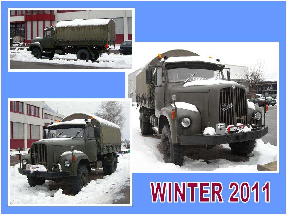 My Saurer in the parking in Winter