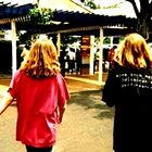 My two girls from behind, at Hersey Park, PA