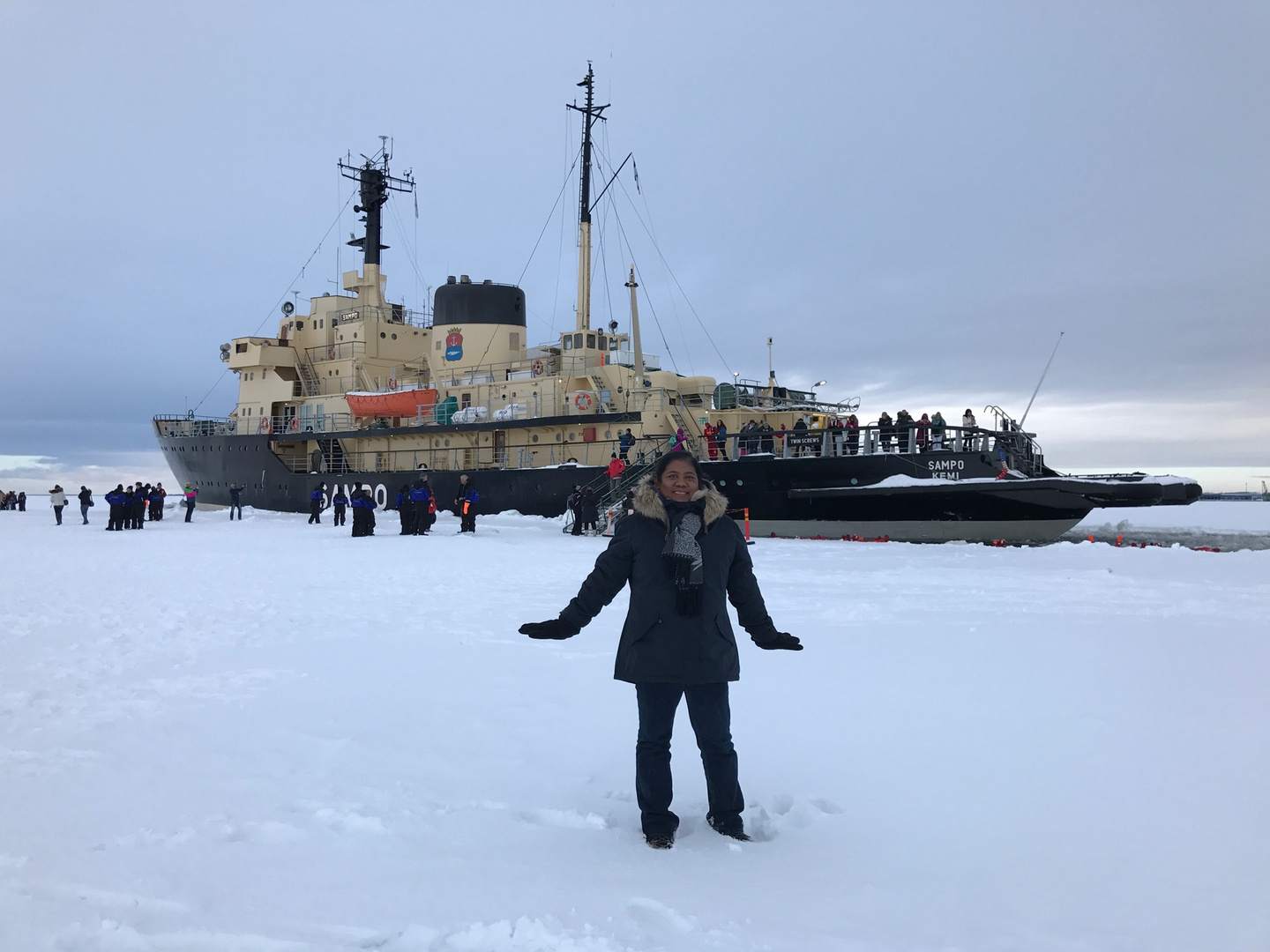 My wife and the Icebreaker