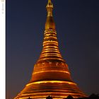 Myanmar 03: Shwedagon-Pagode nach Sonnenuntergang in Yangon ( Rangun )