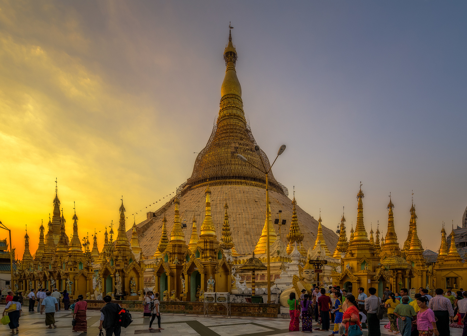 Myanmar Shwedagon Sunset