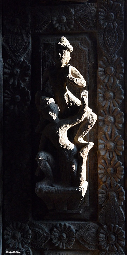 Myanmar window shutter carving