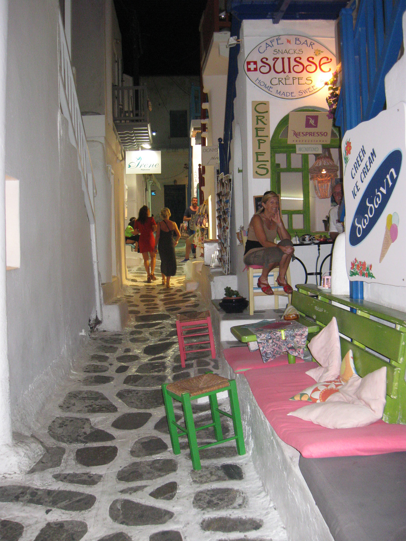 Mykonos bei Nacht