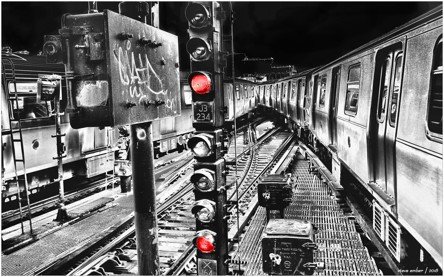 Myrtle Avenue Crossover A New York City Subway Impression Photo Image World Digiart Schwarz Weiss Images At Photo Community
