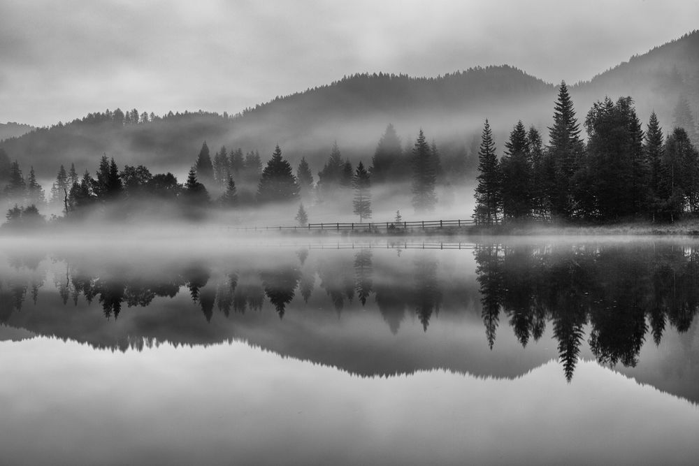 mystic lake b&w II