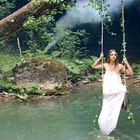 Mystic waterfall e la modella Giuliana