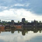 mystisch und fremd: Weltkulturerbe Angkor Wat (12.Jh.). Teilansicht, Kambodscha 2016