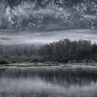 Mystische Morgenstimmung am Almsee..