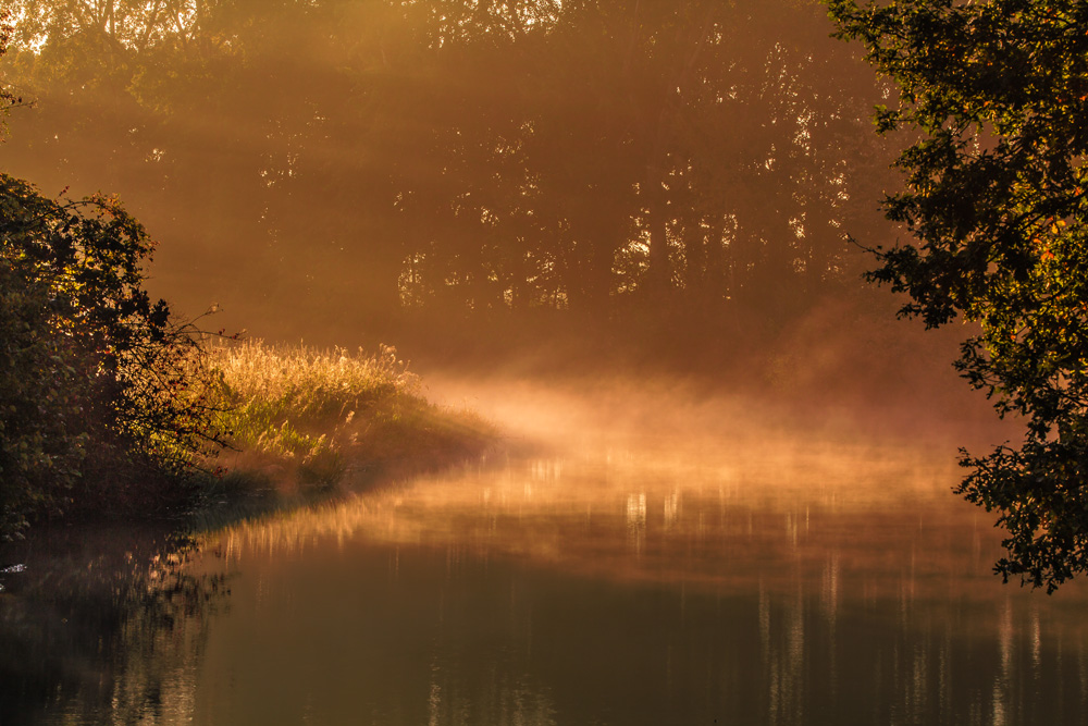 Mystische Morgenstimmung an der Berkel