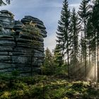 Mystischer Sonnenaufgang an den 3 Brüdern, Fichtelgebirge