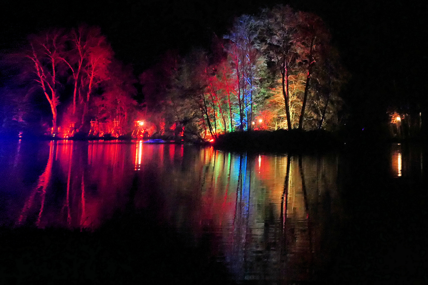 mystischer Wald am See