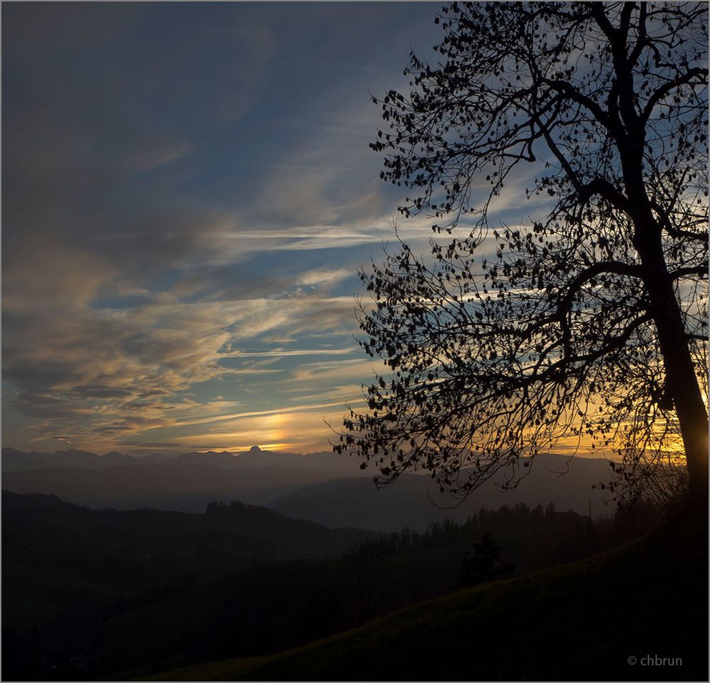 mystisches Abendlicht über dem Stockhorn