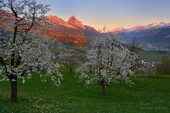 Mythen Alpenglühen