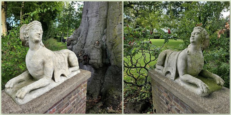 Mythologische Statue Sphinx